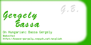 gergely bassa business card